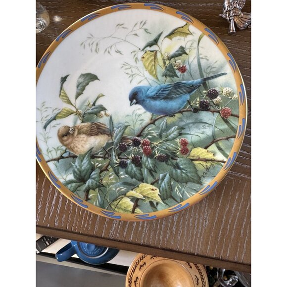 Four Lenox Natures Collage Plate Collection By Catherine McClung 8 inches - Picture 3 of 8